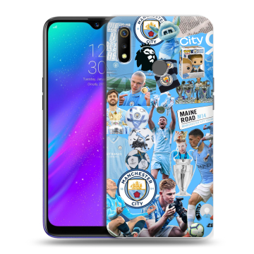Силиконовый чехол на Realme 3 с принтом Man City Манчестер Сити Силиконовый чехол на Realme 3 с принтом Man City Манчестер Сити