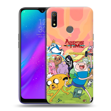 Силиконовый чехол на Realme 3 с принтом Adventure time Время приключений Силиконовый чехол на Realme 3 с принтом Adventure time Время приключений
