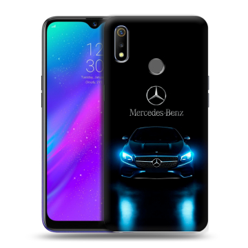 Силиконовый чехол на Realme 3 с принтом Mercedes Мерседес Силиконовый чехол на Realme 3 с принтом Mercedes Мерседес