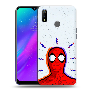 Силиконовый чехол на Realme 3 с принтом Spiderman Человек паук Силиконовый чехол на Realme 3 с принтом Spiderman Человек паук