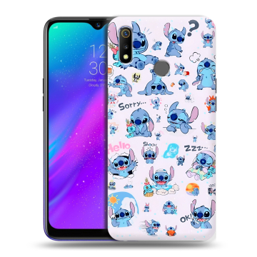 Силиконовый чехол на Realme 3 с принтом Лило и Стич Силиконовый чехол на Realme 3 с принтом Лило и Стич
