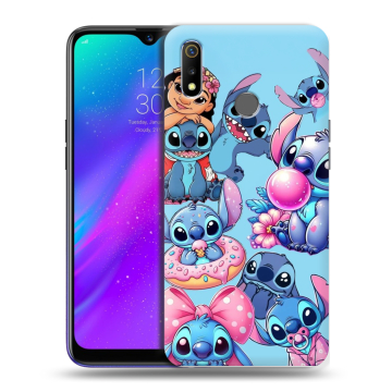 Силиконовый чехол на Realme 3 с принтом Лило и Стич Силиконовый чехол на Realme 3 с принтом Лило и Стич
