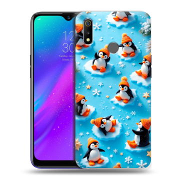 Силиконовый чехол на Realme 3 с принтом Новый год Силиконовый чехол на Realme 3 с принтом Новый год