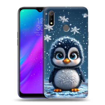 Силиконовый чехол на Realme 3 с принтом Новый год Силиконовый чехол на Realme 3 с принтом Новый год