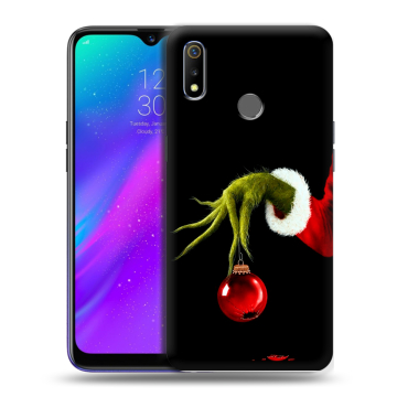 Силиконовый чехол на Realme 3 с принтом Новый год Гринч Силиконовый чехол на Realme 3 с принтом Новый год Гринч