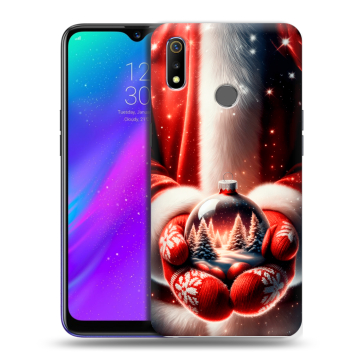 Силиконовый чехол на Realme 3 с принтом Новый год Силиконовый чехол на Realme 3 с принтом Новый год
