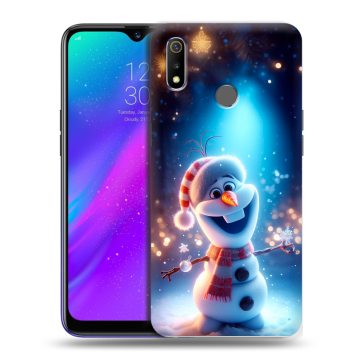 Силиконовый чехол на Realme 3 с принтом Новый год Силиконовый чехол на Realme 3 с принтом Новый год