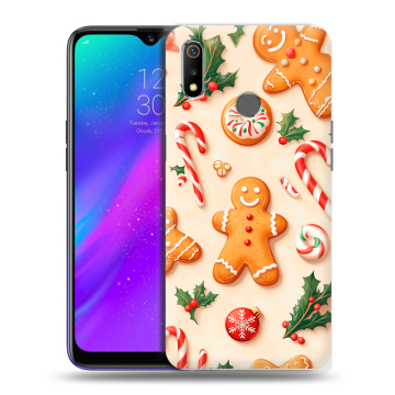 Силиконовый чехол на Realme 3 с принтом Новый год Силиконовый чехол на Realme 3 с принтом Новый год