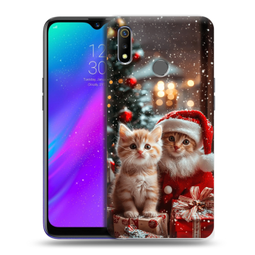 Силиконовый чехол на Realme 3 с принтом Новый год Силиконовый чехол на Realme 3 с принтом Новый год