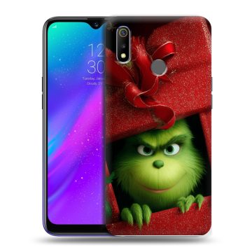Силиконовый чехол на Realme 3 с принтом Новый год Силиконовый чехол на Realme 3 с принтом Новый год