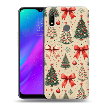 Силиконовый чехол на Realme 3 с принтом Новый год Силиконовый чехол на Realme 3 с принтом Новый год