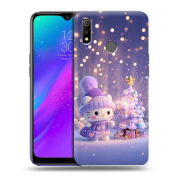 Силиконовый чехол на Realme 3 с принтом Новый год