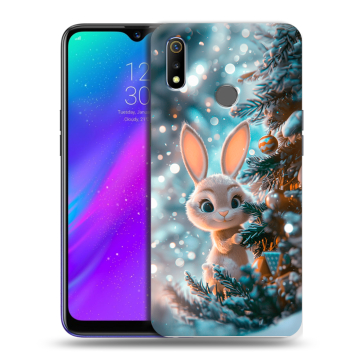 Силиконовый чехол на Realme 3 с принтом Новый год