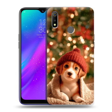 Силиконовый чехол на Realme 3 с принтом Новый год