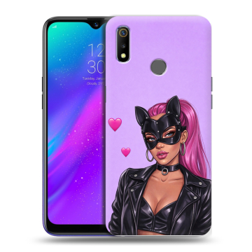 Силиконовый чехол на Realme 3 с принтом женский Силиконовый чехол на Realme 3 с принтом женский