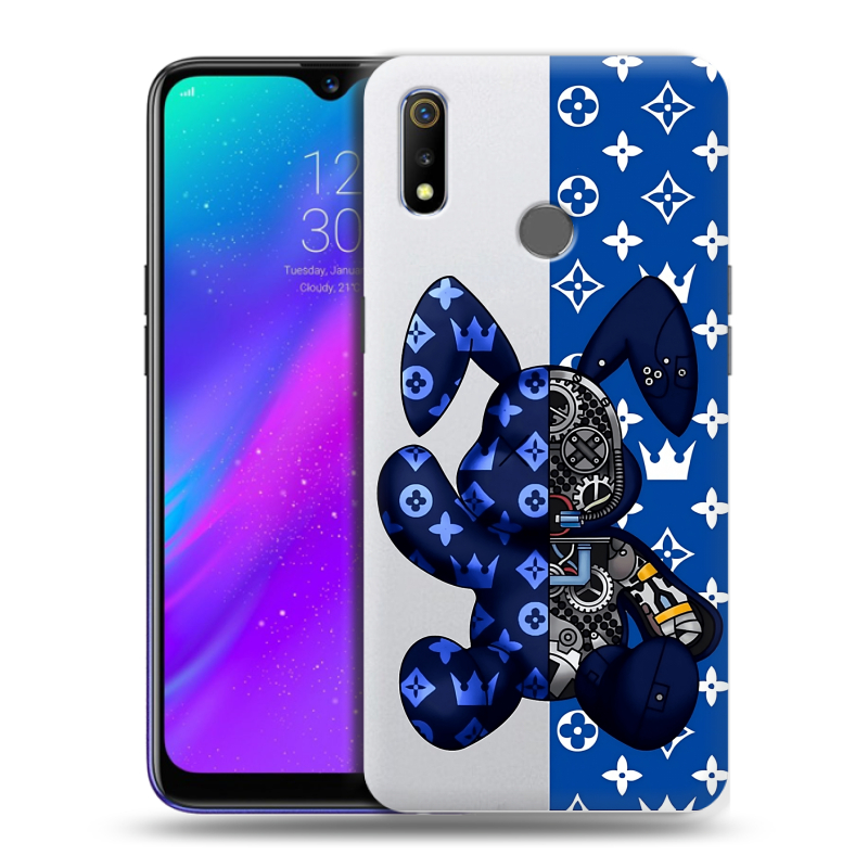 Силиконовый чехол на Realme 3 с принтом Луи робот Силиконовый чехол на Realme 3 с принтом Луи робот
