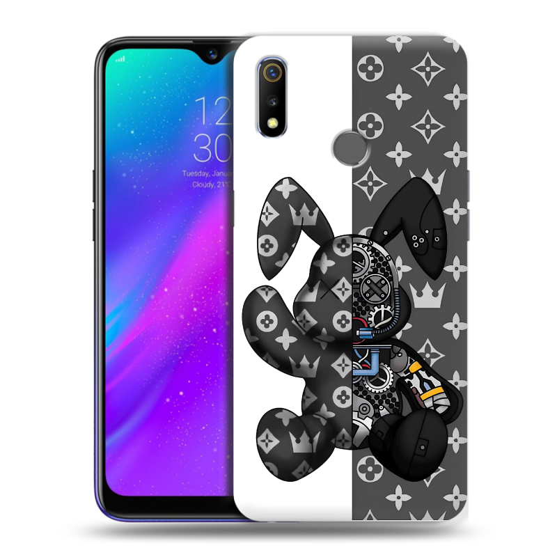 Силиконовый чехол на Realme 3 с принтом Луи робот Силиконовый чехол на Realme 3 с принтом Луи робот