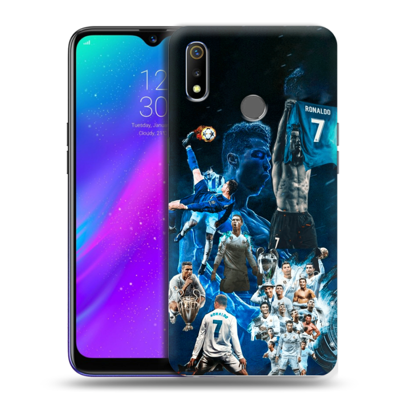 Силиконовый чехол на Realme 3 с принтом Реал Роналдо Силиконовый чехол на Realme 3 с принтом Реал Роналдо