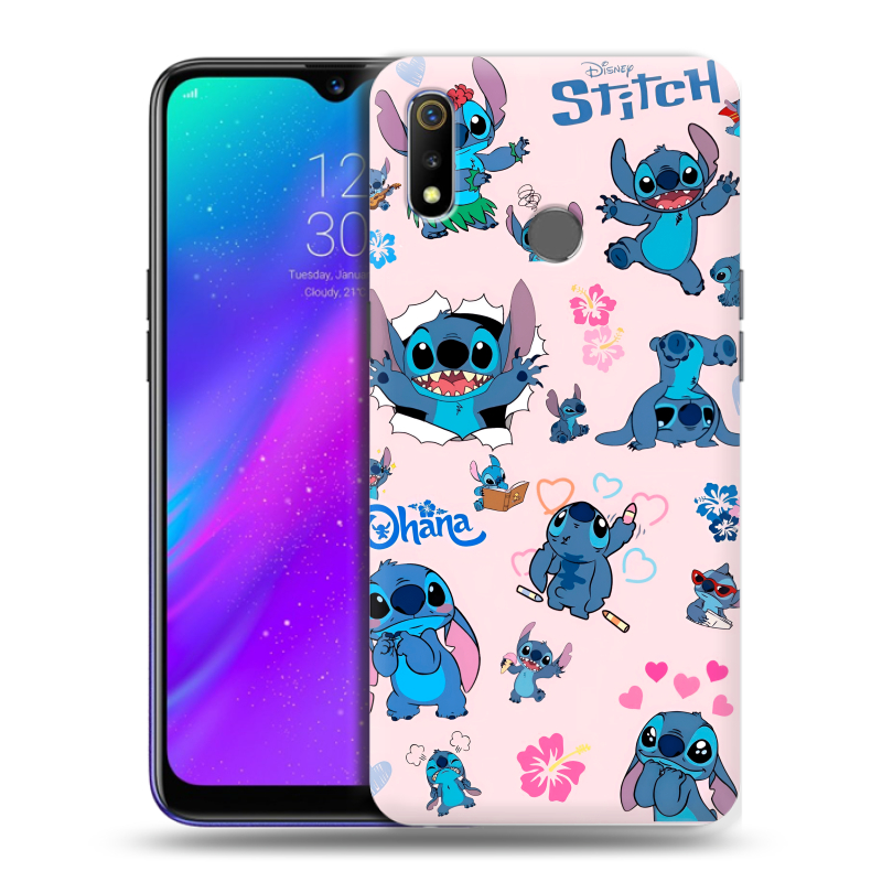 Силиконовый чехол на Realme 3 с принтом Лило и Стич Силиконовый чехол на Realme 3 с принтом Лило и Стич