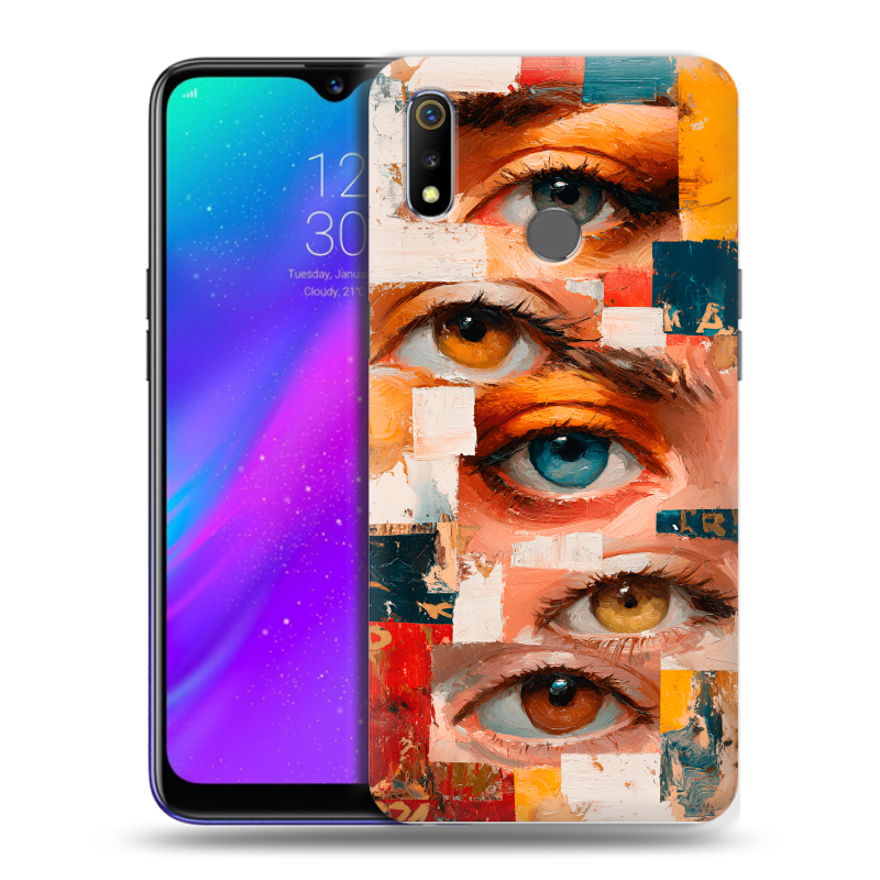 Силиконовый чехол на Realme 3 с принтом Модный принт Силиконовый чехол на Realme 3 с принтом Модный принт