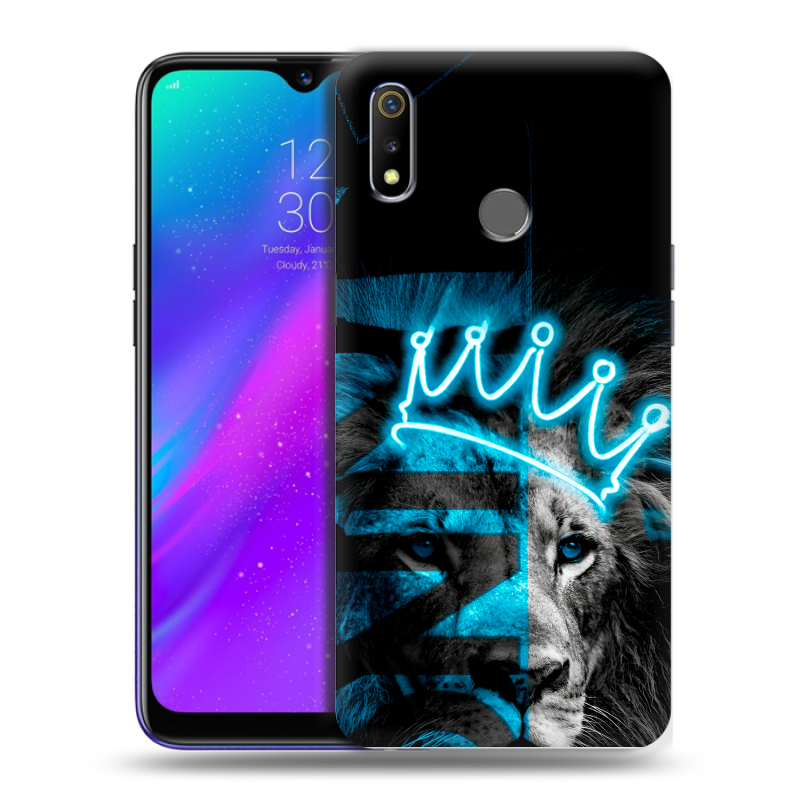 Силиконовый чехол на Realme 3 с принтом Король лев Силиконовый чехол на Realme 3 с принтом Король лев