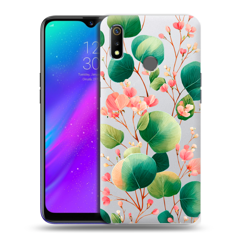 Силиконовый чехол на Realme 3 с принтом женский Силиконовый чехол на Realme 3 с принтом женский
