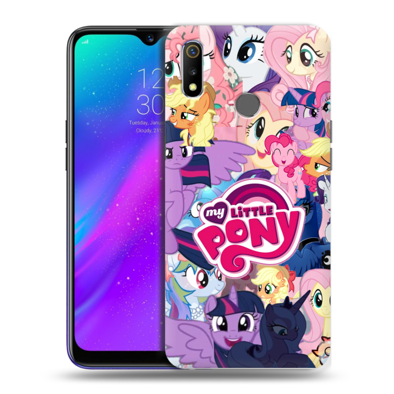 Силиконовый чехол на Realme 3 с принтом My little pony Дружба чудо Силиконовый чехол на Realme 3 с принтом My little pony Дружба чудо