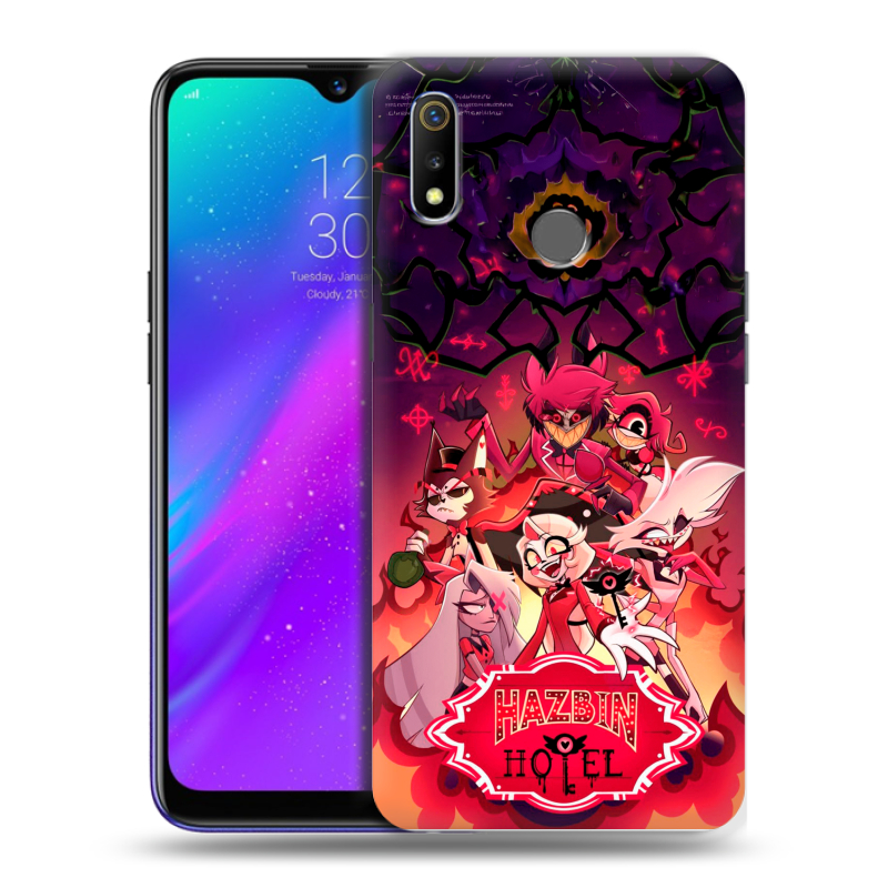 Силиконовый чехол на Realme 3 с принтом Hazbin Hotel Отель Хазбин Силиконовый чехол на Realme 3 с принтом Hazbin Hotel Отель Хазбин