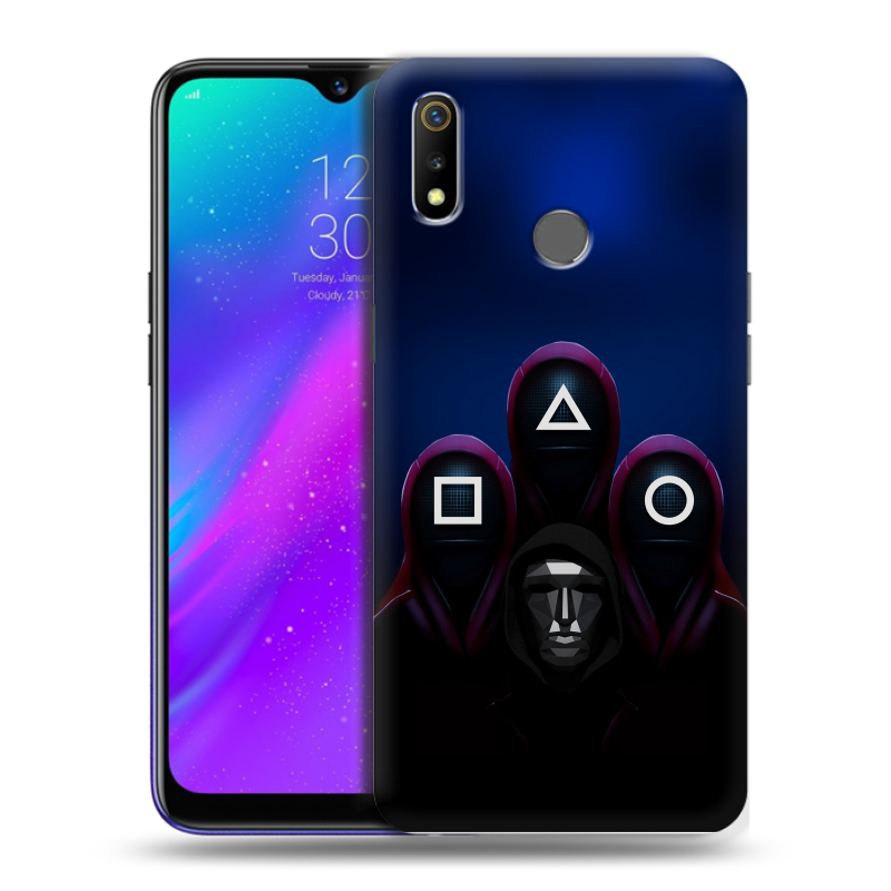 Силиконовый чехол на Realme 3 с принтом Игра Кальмара Силиконовый чехол на Realme 3 с принтом Игра Кальмара