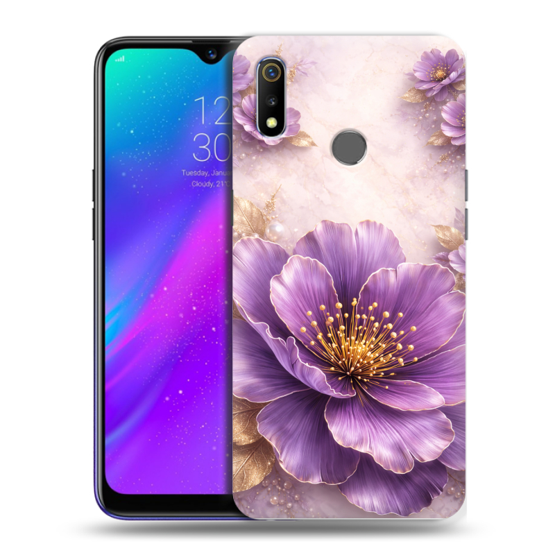Силиконовый чехол на Realme 3 с принтом женский Силиконовый чехол на Realme 3 с принтом женский