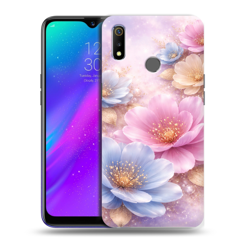 Силиконовый чехол на Realme 3 с принтом женский Силиконовый чехол на Realme 3 с принтом женский