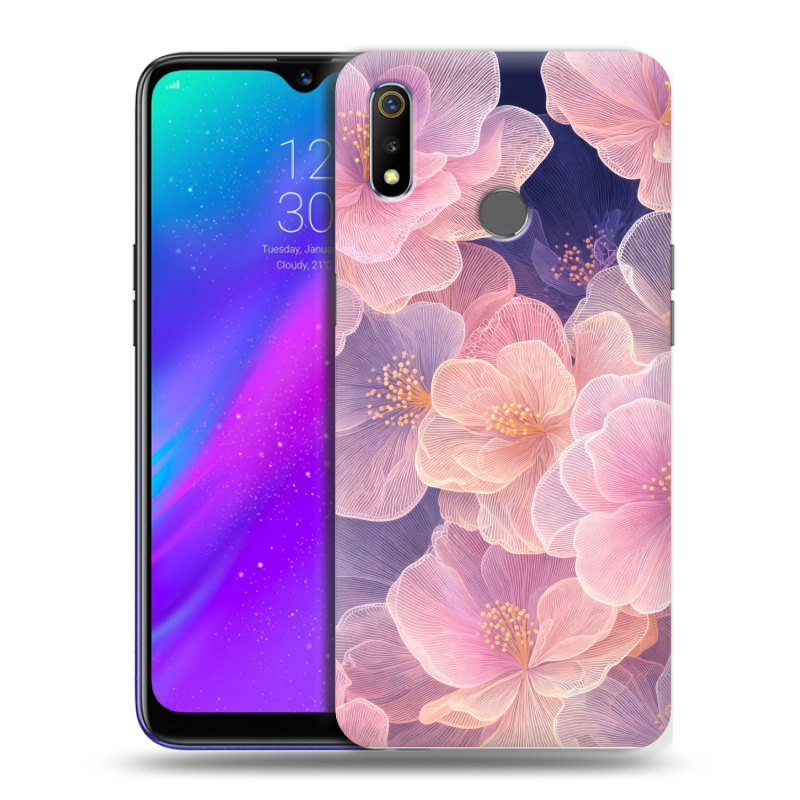 Силиконовый чехол на Realme 3 с принтом женский Силиконовый чехол на Realme 3 с принтом женский