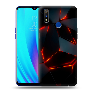 Силиконовый чехол на Realme 3 Pro с принтом Яркие абстракции Силиконовый чехол на Realme 3 Pro с принтом Яркие абстракции