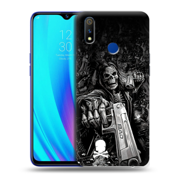 Силиконовый чехол на Realme 3 Pro с принтом Скелет Силиконовый чехол на Realme 3 Pro с принтом Скелет