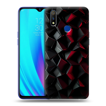 Силиконовый чехол на Realme 3 Pro с принтом Абстракция Силиконовый чехол на Realme 3 Pro с принтом Абстракция