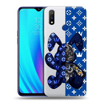 Силиконовый чехол на Realme 3 Pro с принтом Луи робот Силиконовый чехол на Realme 3 Pro с принтом Луи робот
