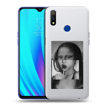 Силиконовый чехол на Realme 3 Pro с принтом Мона Лиза Силиконовый чехол на Realme 3 Pro с принтом Мона Лиза