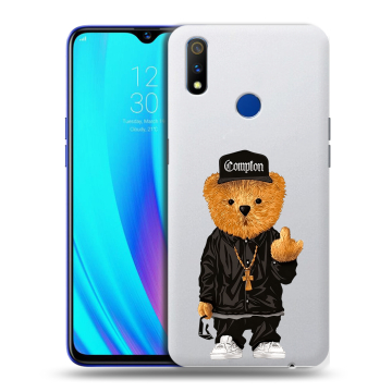 Силиконовый чехол на Realme 3 Pro с принтом Плюшевый медведь Силиконовый чехол на Realme 3 Pro с принтом Плюшевый медведь