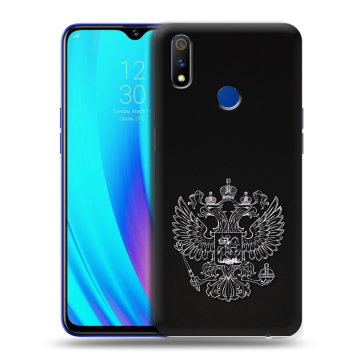 Силиконовый чехол на Realme 3 Pro с принтом Герб России