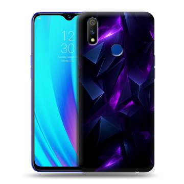 Силиконовый чехол на Realme 3 Pro с принтом Абстракиция