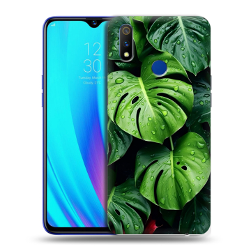 Силиконовый чехол на Realme 3 Pro с принтом Листья Силиконовый чехол на Realme 3 Pro с принтом Листья