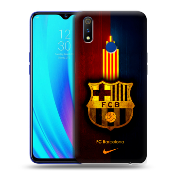 Силиконовый чехол на Realme 3 Pro с принтом Барселона Barcelona