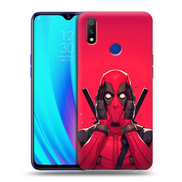 Силиконовый чехол на Realme 3 Pro с принтом Дедпул Deadpool