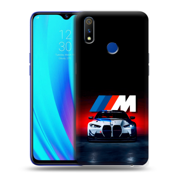 Силиконовый чехол на Realme 3 Pro с принтом БМВ BMW