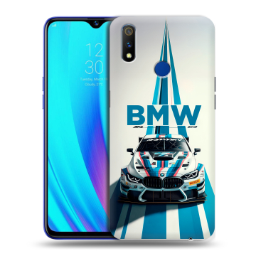 Силиконовый чехол на Realme 3 Pro с принтом БМВ BMW Силиконовый чехол на Realme 3 Pro с принтом БМВ BMW