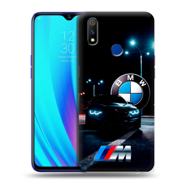 Силиконовый чехол на Realme 3 Pro с принтом БМВ BMW