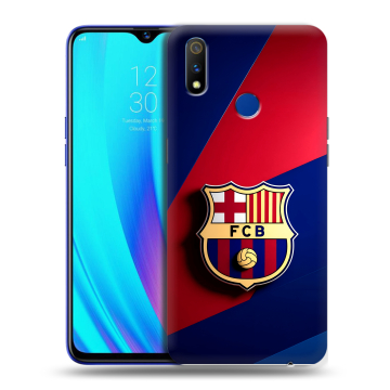 Силиконовый чехол на Realme 3 Pro с принтом Барселона Barcelona