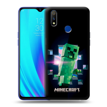 Силиконовый чехол на Realme 3 Pro с принтом Майнкрафт Minecraft Силиконовый чехол на Realme 3 Pro с принтом Майнкрафт Minecraft