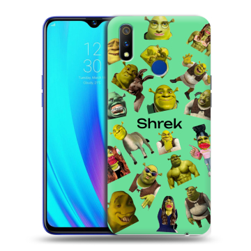 Силиконовый чехол на Realme 3 Pro с принтом Шрек Shrek