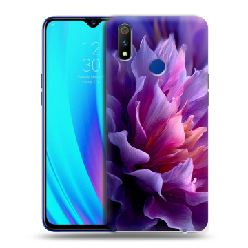 Силиконовый чехол на Realme 3 Pro с принтом женский цветы Силиконовый чехол на Realme 3 Pro с принтом женский цветы